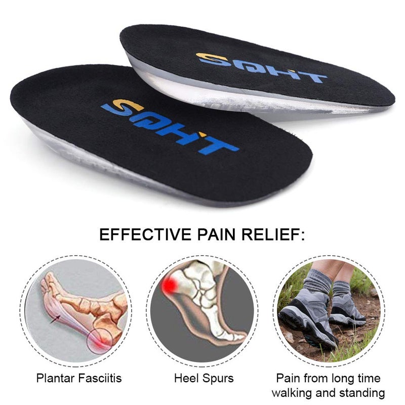 SQHT's Height Increase Insoles  Shoes Lifts  Heel Lift Inserts for Leg Length Discrepancies (Small - 0.6"" Height) - Image 3